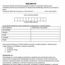 Deklaracja pobytu dziecka  w przedszkolu